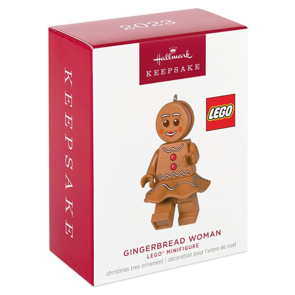 New! Lego Gingerbread Woman Hallmark Keepsake Ornament 2023 Christmas Minifig